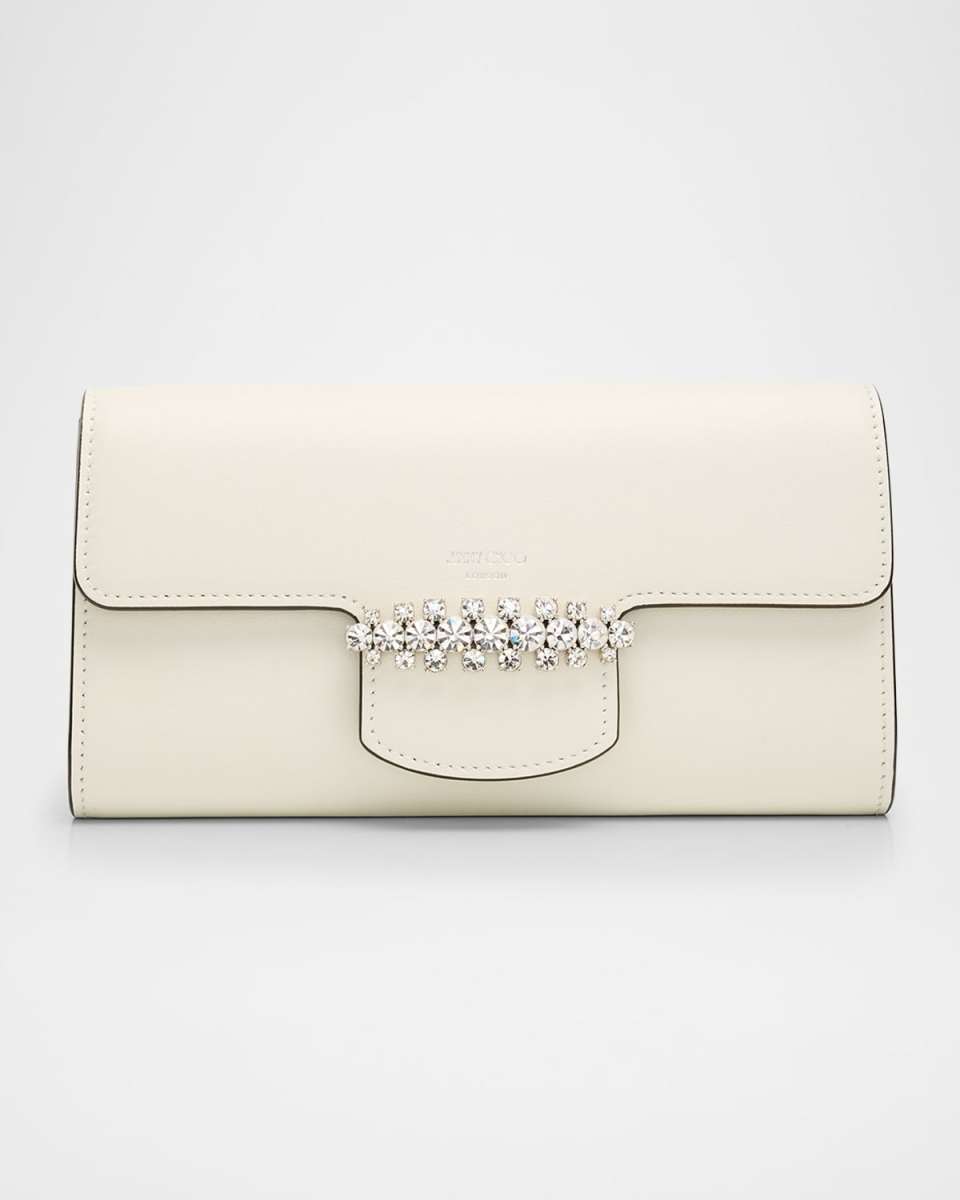 Bing Crystal-Embellished Wallet with Chain